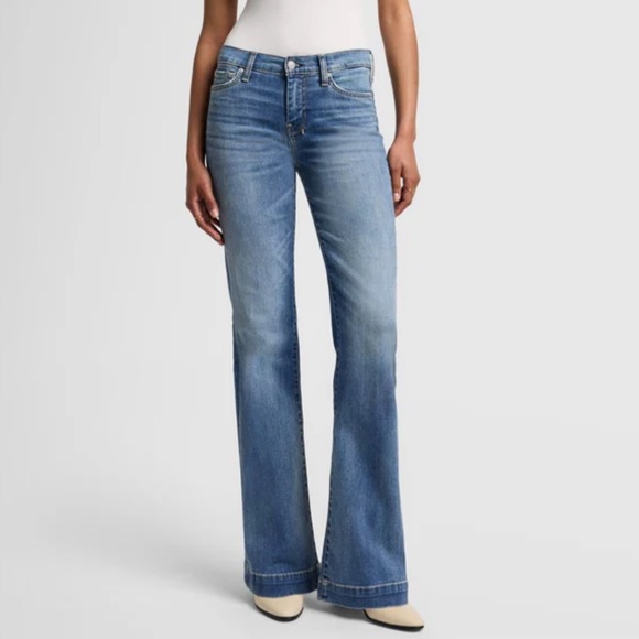 The 7 For All Mankind Women's Dojo Distressed Authentic Light Jeans Sz 27 - Picture 8 of 8